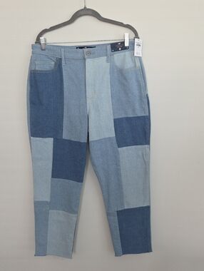 Hollister Ultra High Rise Patchwork Mom Jeans Size 15